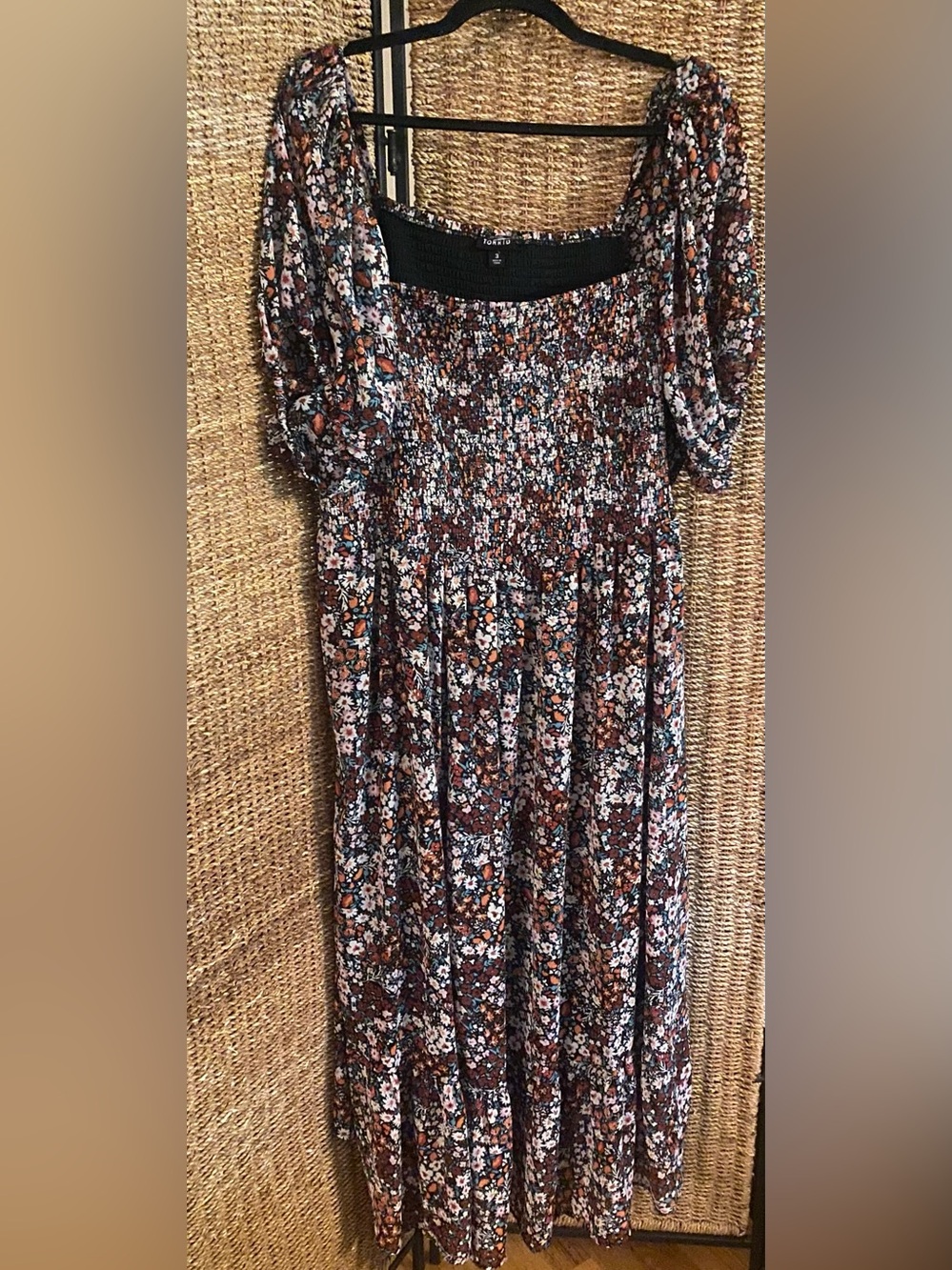 torrid Floral Maxi Dress in Brown, Black and White